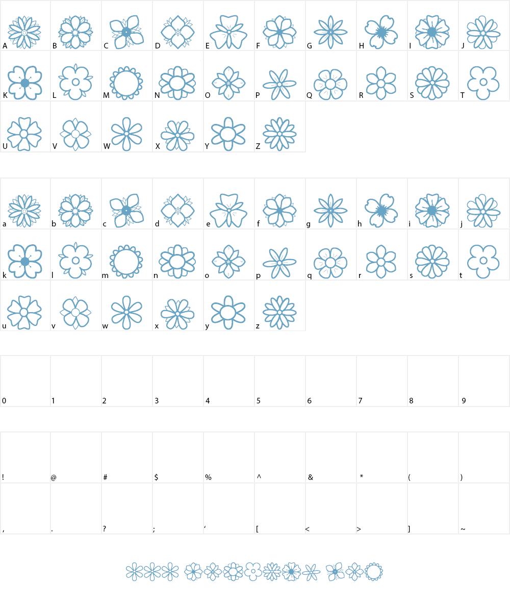 Second Flowers St Font Character